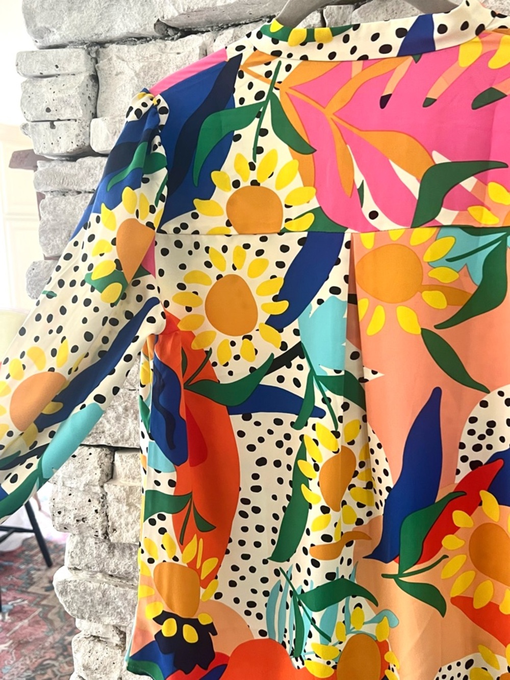 Kirundo Multicolor Floral Abstract Button-Up Top - Picture 6 of 6